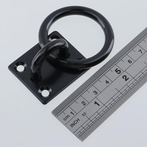 4Pcs 6mm 304 Stainless Steel Square Pad Horse Tie Rings