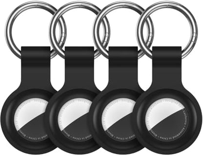Compatible with AirTag Holder Case Keychain 4 Pack, for AirTag 1st & 2nd Generation Key Chain Ring Case Cover for Air Tag Holder GPS Tracker Item Air Tags Finders Air Tagholder for Kids,Bags,Luggages