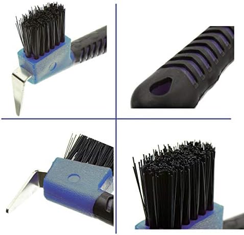 BOTH WINNERS 4Pcs Horse Hoof Pick Brushes, with Soft Touch Rubber Handle