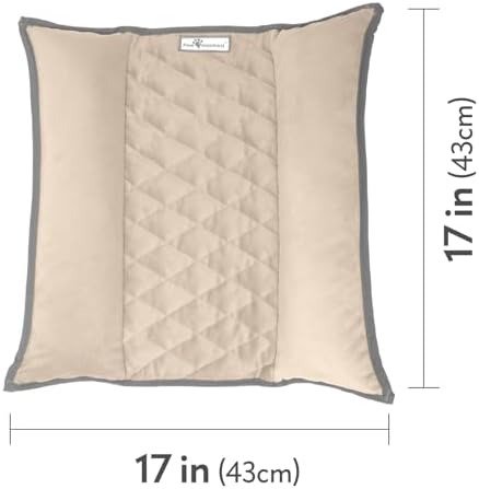 Paw Inspired Snuggle Bunny Bolster Bed, Gray/Beige, 17x17 Inch