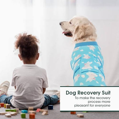 Kuoser Recovery Suit for Dogs Cats, Soft Dog Surgery Suit Female Male Spay