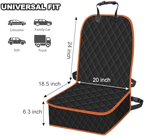 Femuar 2 Packs Car Front Seat Cover for Dogs, Waterproof Pet Car Seat Protector, Nonslip Scratch-Proof Dog Seat Cover for Cars, Trucks & SUVs