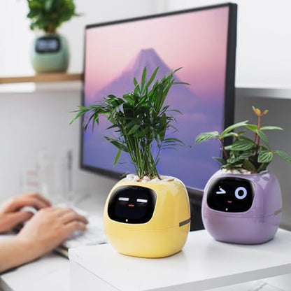 PLANTSIO Smart Pet Planter APP AI Robot Garden Flower Pot Gift, Green
