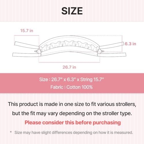 Harryspet Buggy Bonnet Margaret – Universal Fit Pet Stroller Canopy Cover – Decorative Fabric Accessory – Matches Margaret Series – 4 Elegant Colors (Coral Pink)