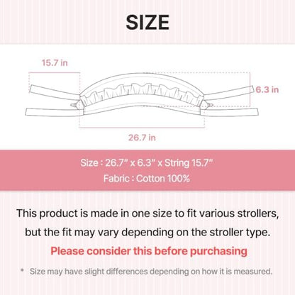 Harryspet Buggy Bonnet Margaret – Universal Fit Pet Stroller Canopy Cover – Decorative Fabric Accessory – Matches Margaret Series – 4 Elegant Colors (Coral Pink)
