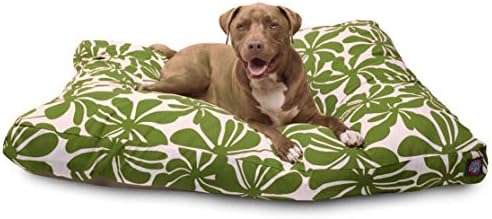 Majestic Pet Rectangular Dog Bed, X-Large, 50x42x5 in, Washable, Sage