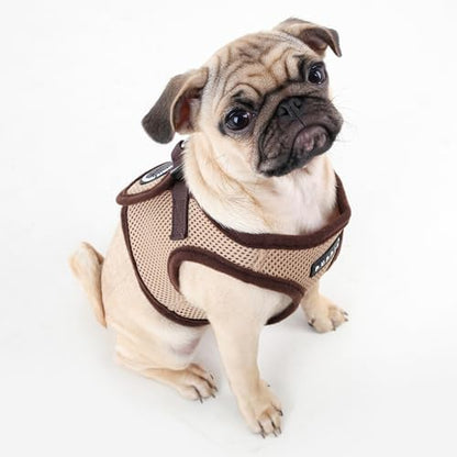 PUPPIA International Harness Soft B Vest, Medium, Beige