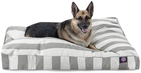 Majestic Pet Rectangular Dog Bed, X-Large, 50x42x5 in, Washable, Gray