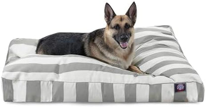 Majestic Pet Rectangular Dog Bed, X-Large, 50x42x5 in, Washable, Gray