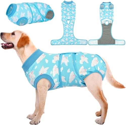 Kuoser Recovery Suit for Dogs Cats, Soft Dog Surgery Suit Female Male Spay