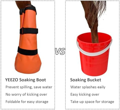 Hoof Soaking Boot Horse Soaker Hooves Treatment Bag with EVA Pad 1 Pair