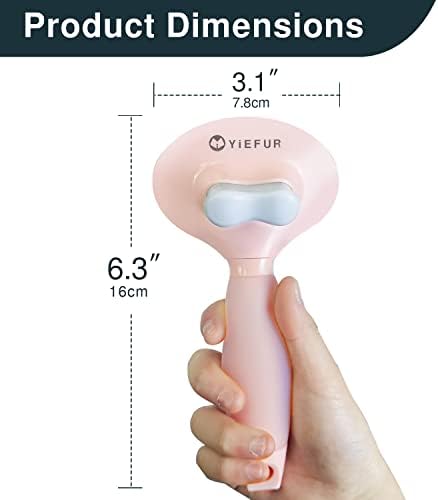 Cat Hair Brush, Soft Silicone Self Cleaning Brush for Short and Long Haired Cats, Pink Pet Grooming Comb, Cat Shedding Brushes