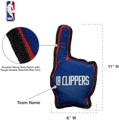 Pets First NBA #1 Fan Toy. Best Sports Dog Toy with Double Stitched Trim and Tough Nylon Material Filled with Chewable Polyfil and Inner Squeaker
