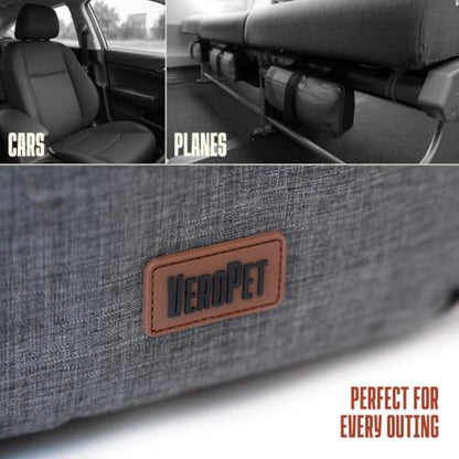 Soft Sided Pet Carrier for Small Dogs & Cats (Up to 9 lbs) – Airline Approved Underseat Travel Bag with Breathable Mesh, Luggage Strap & Washable Mat – Compact & Lightweight, Grey