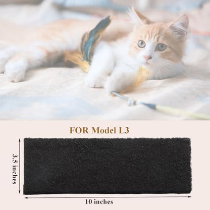 6 Pack Carbon Filters Compatible with Model LR 3, Thickened Cat Litter Box Filters Replacement to Absorb Odors from Pets, Keep Your Home Clean and Fresh