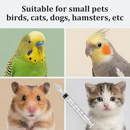 Baby Bird Feeding Syringe Set, Small Pet Parrot Feeding Tubes for Birds, Hand Feeding Tubes Kit Parrot Feeder Food Feeding & Watering Supplies for Small Pet Baby Birds (23 Pcs)