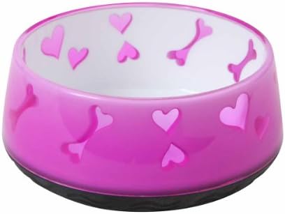 Dogit Non-Skid Dog Food and Water Bowl, Pink