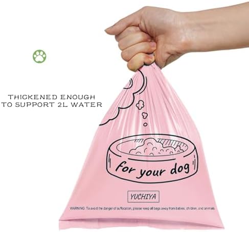 180 Dog Poop Bags Lavender Scented –Leak Proof, Easy Tear, 9"x13" Standard Size – Durable for Large/Small Dogs, Fits Most Dispensers (12 Rolls, Pink)