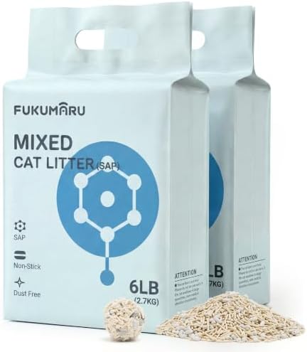 FUKUMARU Tofu Cat Litter, Applewood Blend, Clumping, Odor Control, 12 lb