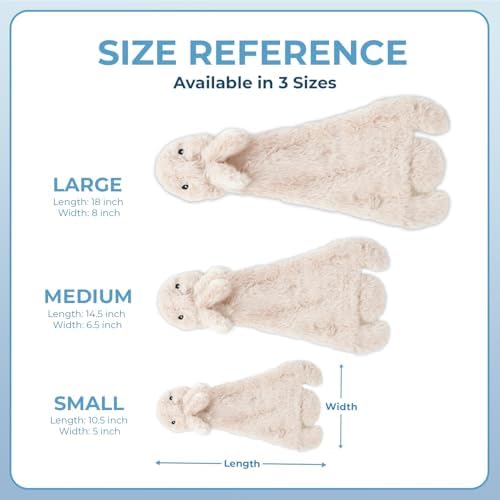 Best Pet Supplies 2-in-1 Stuffless Squeaky Dog Toy - Hare, Pig, Small