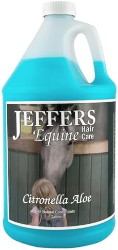 Jeffers Equine Citronella Aloe Horse Shampoo, 128 oz - Concentrated Deodorizing Horse Wash for Grooming, Coconut Shampoo Base Formula with Aloe Vera & Citronella Oil for Mane, Tail & Body Cleaning