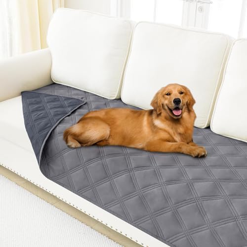 Smiry Waterproof Dog Bed Cover, Reversible Pet Blanket for Sofa Couch