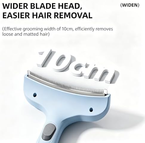 Professional Pet Deshedding Brush for Loose Undercoat Fur, Pet Grooming Comb for Long & Short Haired Dogs Cats, Gentle Skin Friendly