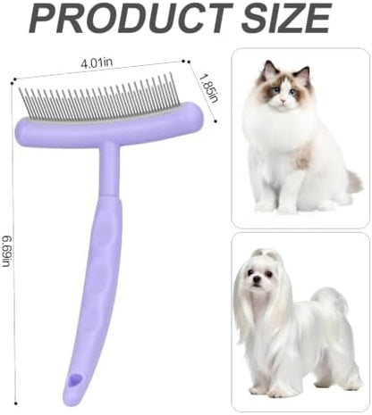 Stainless Steel Pet Dematting Deshedding Brush,Pet Grooming Tool(Blue)