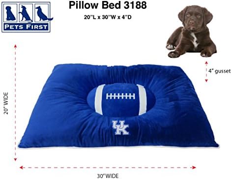 Pets First NCAA PET BED- Kentucky Wildcats Soft & Cozy Plush Pillow Bed. - Sports Dog Bed. Cuddle, Warm Collegiate Mattress Bed for Cats & Dogs