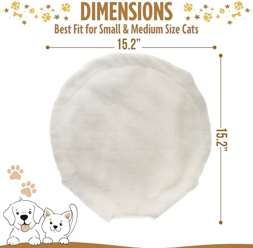 Deskside Dreamer - Cat Desk Perch, [+ Catnip Fish Toy], Comes with [2 Washable Fabrics]: Mesh and Plush, 360° Rotating & Height Adjustable [Beige]. Max Weight 35LBS
