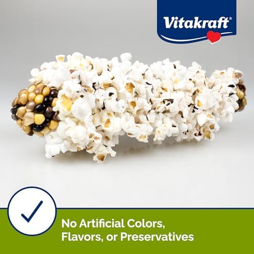 Vitakraft Mini Pops Microwavable Corn Cobs for Small Animals - Corn on The Cob Snack for Hamsters, Rabbits, & Guinea Pigs - Pet Treat & Enrichment Chew Toy - Popcorn for Small Animals (1lb)