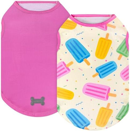 KYEESE 2Pack Dog Shirts for Small Dogs Breathable Mesh Tank Top