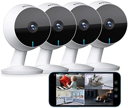 LaView 4MP 2K Cameras for Home Security Indoor,Home Security Camera for Baby/Elder/Pet/Nanny,Baby Cam Starlight Sensor Color Night Vision,US Cloud Service,Works with Alexa