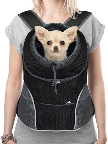 YUDODO Dog Front Carrier Backpack, Adjustable Breathable Dog Backpack