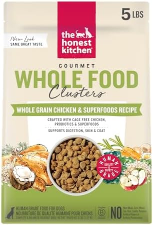The Honest Kitchen Whole Food Clusters Whole Grain Chicken & Oat Dry Dog Food, 5 lb Bag
