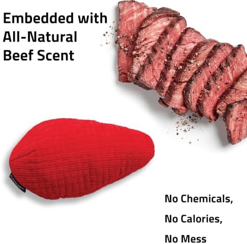 Playology Durable Plush Chew Toy - Crinkle Egg - Jumbo, Beef Scent