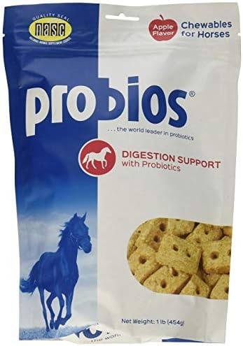 (3 Pack) Probios Probiotic Treats For Horses, Apple Flavor, 1 Pound Each