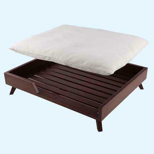 PETMAKER Indoor Elevated Dog Bed, Dark Brown, 36” x 29.5”