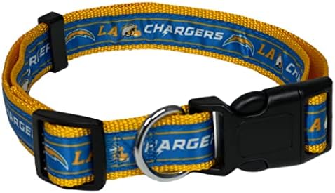 NFL PET Collar Los Angeles Chargers Dog Collar, Medium Football Team Collar for Dogs & Cats. A Shiny & Colorful Cat Collar & Dog Collar Licensed by the NFL