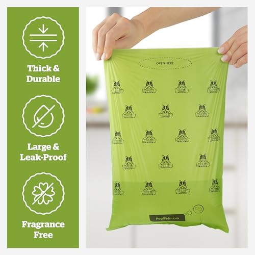 Pogi's Dog Poop Bag Holder & Dispenser, Unscented, Carabiner (15 Bags)