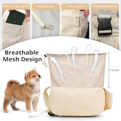 ONECUTE Dog Sling Carrier 15 lbs, Small Dog Carrier Sling for Cat & Puppies