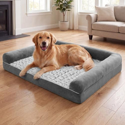Waterproof Short Plush Orthopedic Sofa Dog Bed for Large Dogs