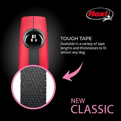 FLEXI® Classic Tape Retractable Dog Leash, Small, 16 ft - Red
