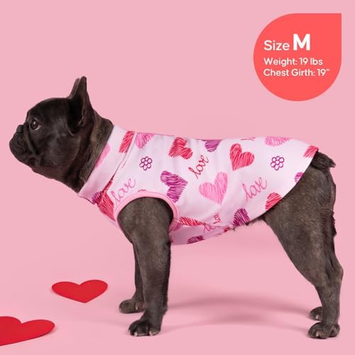 KYEESE 3Pack Valentines Dog Sweater, Soft Dog Sweaters for Small Dogs, Stretchy Dogs Sweatshirt, Fleece Pet Clothes, Warm Turtleneck Small Pet Sweater, Comfy Pets Shirt Vest,L