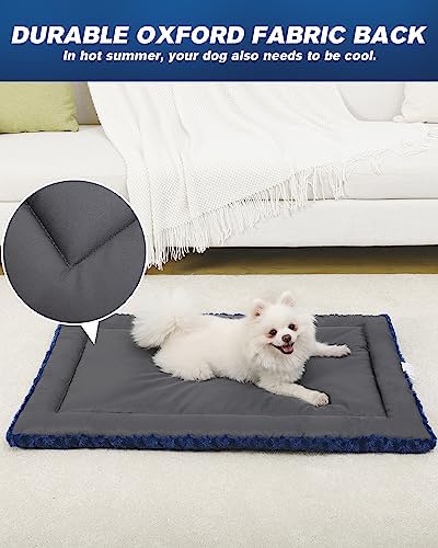 Exsnugy Washable Dog Bed Mat Medium Size Fluffy Pet Crate Pad 36x23