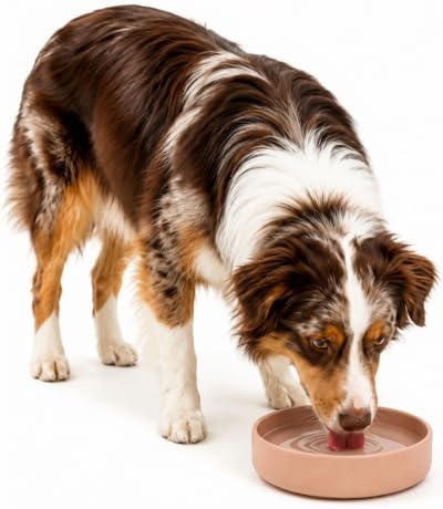 The Perfect Dish - Silicone Dog Bowl for Food & Water, 7.5"x2.25"- Blush