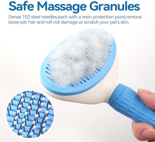 Dog & Cat Brush,Pet Grooming Kit 4PCS- Dog Brush for Shedding| A Pair Pet Hair Removal Gloves| Metal Comb for dog.Removes Undercoat, Tangled, Dirt and Massages. All hair Types
