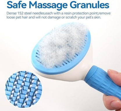 Dog & Cat Brush,Pet Grooming Kit 4PCS- Dog Brush for Shedding| A Pair Pet Hair Removal Gloves| Metal Comb for dog.Removes Undercoat, Tangled, Dirt and Massages. All hair Types