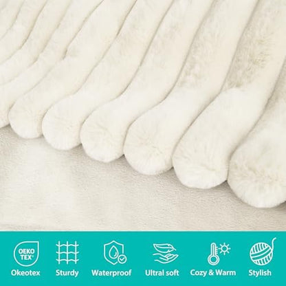 Reversible Waterproof Sherpa Pet Blanket for Large Dogs & Cats