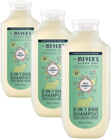 MRS. MEYER'S Clean Day 3 in 1 Dog Shampoo, Sweet Chamomile Scent, 14oz (Pack of 3)